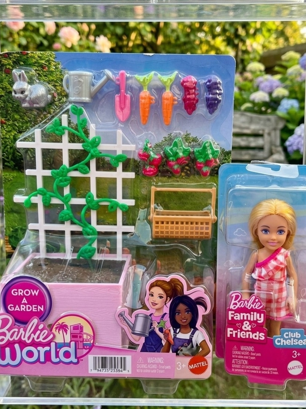 Barbie Pink Garden Playset with Chelsea Doll and Colorful Veggies